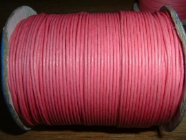 Waxkoord roze 1,0 mm.