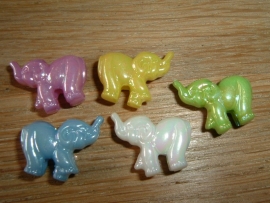 5 Stuks leuke gekleurde olifantjes