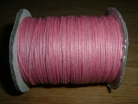 Waxkoord in een mooie roze metallic kleur 1.0 mm.