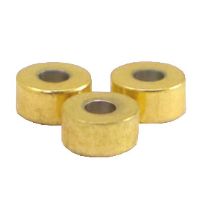 Roestvrij stalen (RVS) Stainless steel kralen disc 4mm Goud (per stuk)