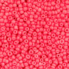 Glaskralen Rocailles 2mm Neon coral red 10 gram