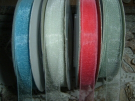 Mooi organza lint in verschillende kleuren 10 mm.