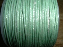 Waxkoord in een mooie licht turquoise metallic kleur 0.5 mm.