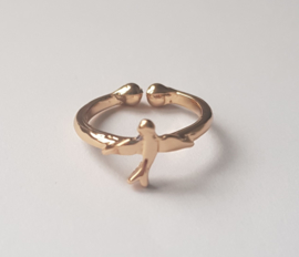 Must have ringen in goudkleur met vogeltje