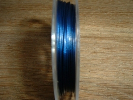 Gecoat staaldraad 0,45 mm. in de kleur donkerblauw