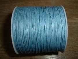 Waxkoord in een mooie lichtblauwe kleur 1.0 mm.