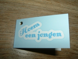 Mini kaartjes "Hoera een jongen"