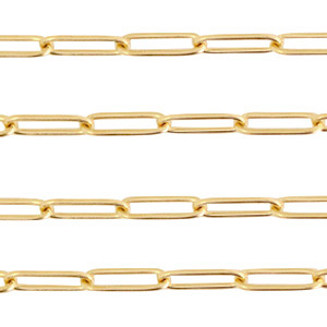 Roestvrij stalen (RVS) Stainless steel onderdelen jasseron schakel Goud 25 cm