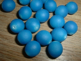 Mooie fluor blauwe Buri zaden van 12 mm.