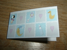 Mini kaartjes baby blauw
