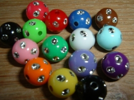 15 Stuks mooie glitterballen in mixkleuren