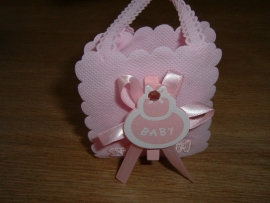 Mooie kleine roze tasjes  "It's a girl"