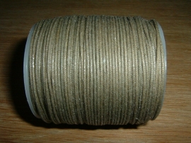 Waxkoord in een mooie taupe/grijze metallic kleur 1.0 mm.