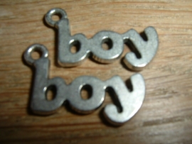 Mooie antique zilverkleurige metalen hangertjes "boy"