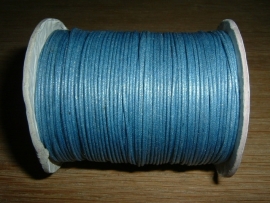 Waxkoord in een mooie denim blauwe metallic kleur 1.0 mm.