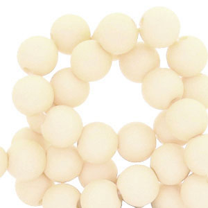 4 mm acryl kralen Vanilla white 100 stuks