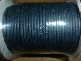 Waxkoord donkerblauw 2.0 mm.