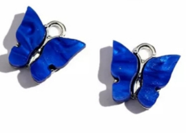 Bedel vlinder zilver Blauw