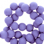 50 stuks Acryl kralen mat violet purple 8mm.