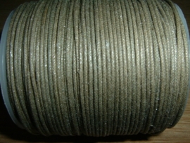 Waxkoord in een mooie taupe/grijze metallic kleur 1.0 mm.