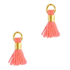 Kwastjes 0.7cm Gold-neon pink