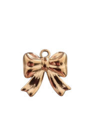Bedel / hanger strik (RVS) goud 14x14 mm (Per stuk)