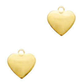 ImpressArt stamp labels bedel hart 13mm Brass Licht goud