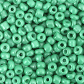 Glaskralen Rocailles 3 mm Warm  Vivid green 10 gram