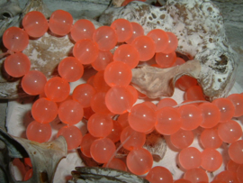 30 Stuks mooie koraalroze opal glaskralen van 8 mm.