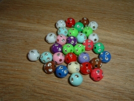 20 Stuks mooie glitterballen in mixkleuren.