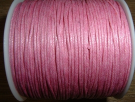 Waxkoord in een mooie roze kleur 1.0 mm.