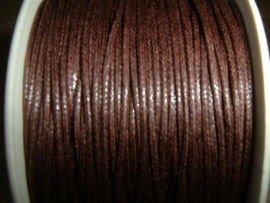 Waxkoord donkerbruin 0,5 mm.