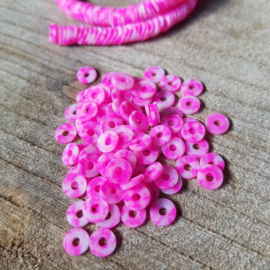 Katsuki kralen 6mm Azalea neon pink per 100 stuks