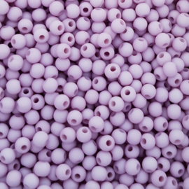 100 stuks Acryl kralen lavendel roze 4mm.
