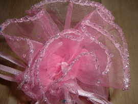 Mooie roze organza buideltjes