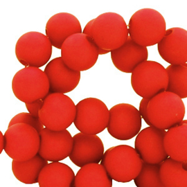 100 stuks Acryl kralen Candy rood 4mm.