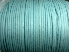 Waxkoord licht saffier blauw 1.0 mm.