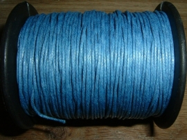 Waxkoord in een mooie diep blauwe kleur 1.0 mm.