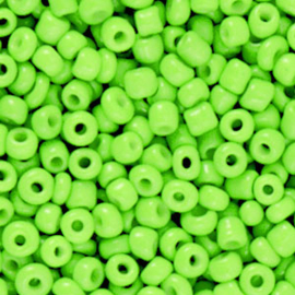 Glaskralen Rocailles 3mm Neon lime groen 10 gram