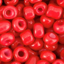 Glaskralen Rocailles 3mm Tangerine tango red