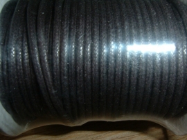 Waxkoord koffiebruin 2.0 mm.