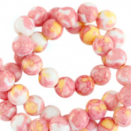 6 mm natuursteen kralen rond Pink