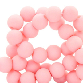 60 stuks Acryl kralen Seashell pink mat 6mm