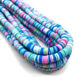 Katsuki kralen 6 mm mix blauw per streng