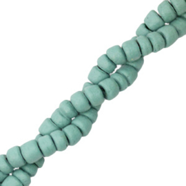 Kokos kralen disc 6mm Grayed jade green