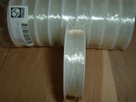 Elastische nylondraad transparant 1,0 mm.