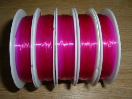 Elastisch nylondraad fuchsia 0.6 mm.