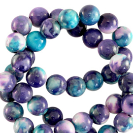 4 mm natuursteen kralen rond Purple-blue (per stuk)