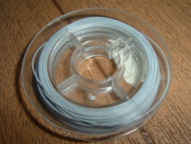 Gecoat staaldraad 0,45 mm. in de kleur wit