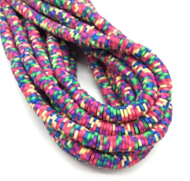 Katsuki kralen 6 mm mix multi colour per streng